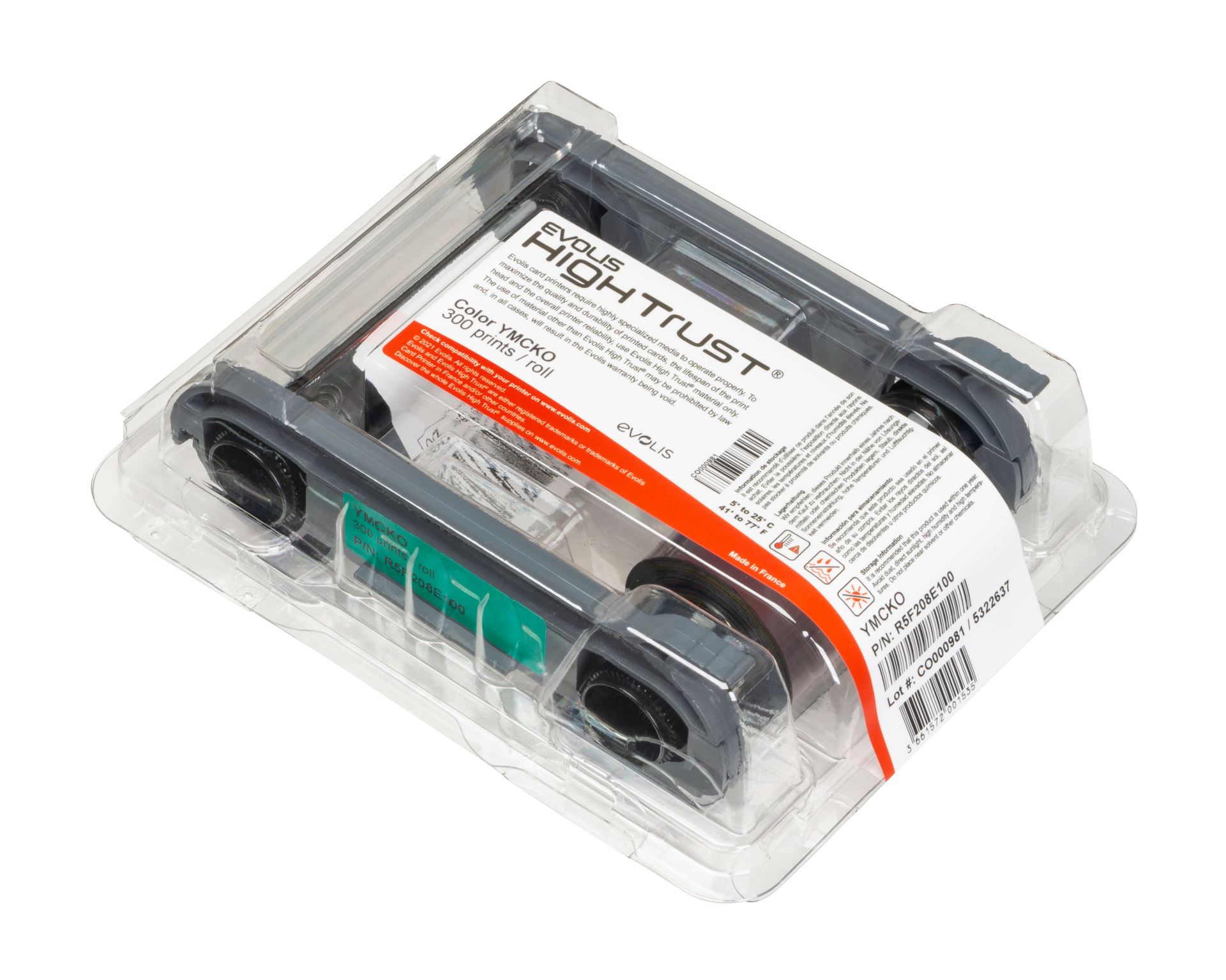 Ribon color Evolis R5F208E100, YMCKO - imagine 3